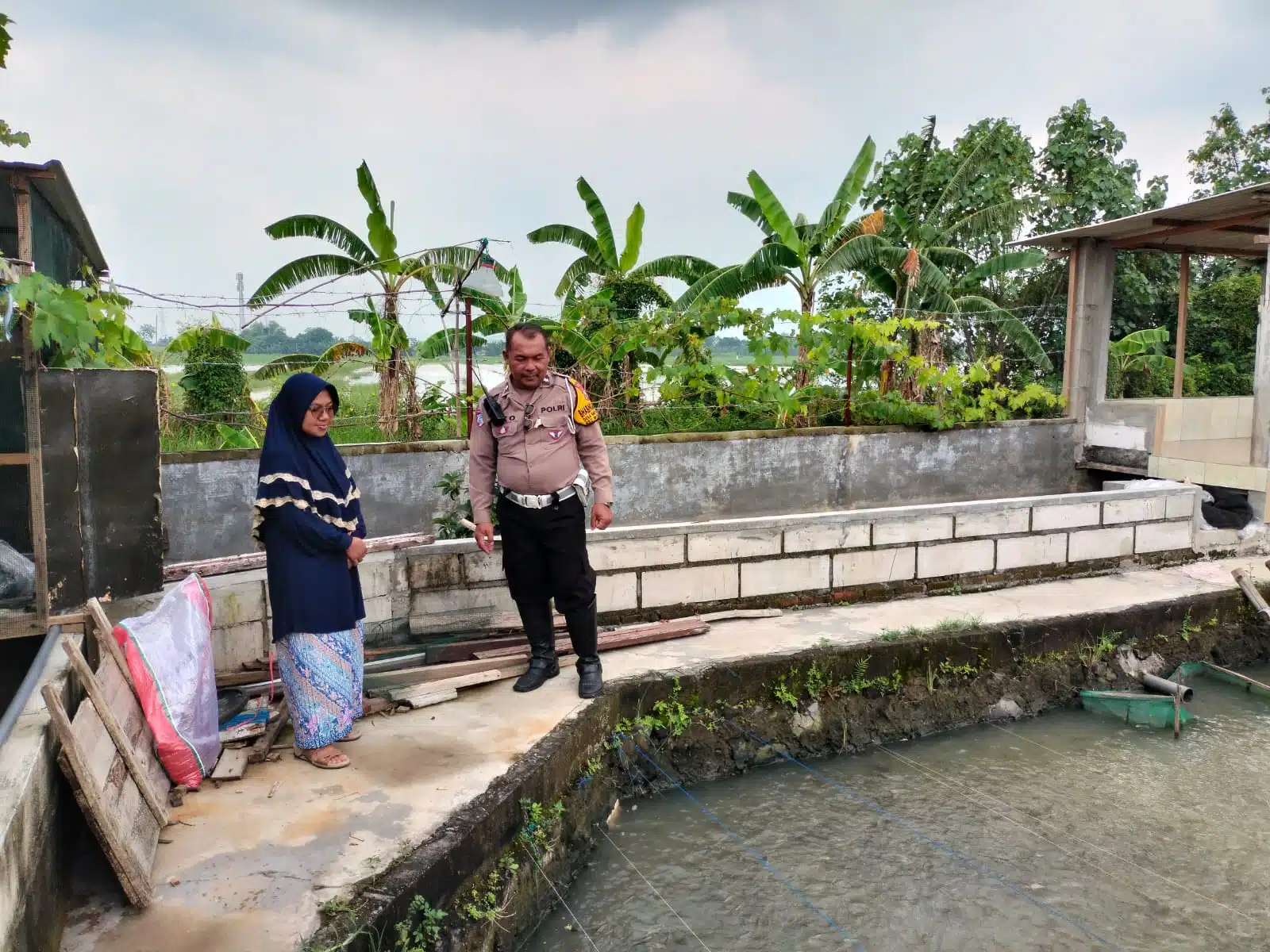 Perkuat Ketahanan Pangan, Polsek Porong Edukasi Warga Pembudidaya Ikan Nila