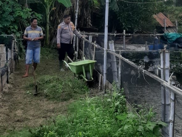 Polsek Tanggulangin Masifkan Ketahanan Pangan Melalui Patroli Sambang Desa