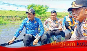 Hujan Deras Sebabkan Sungai Meluap, Jalan Nasional Porong-Tanggulangin Terendam,Bupati Usulkan Peninggian Jalan