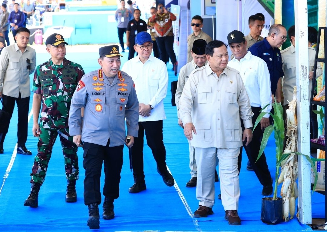 Presiden Prabowo Senang Panen Raya Jagung Inisiasi Polri Berhasil