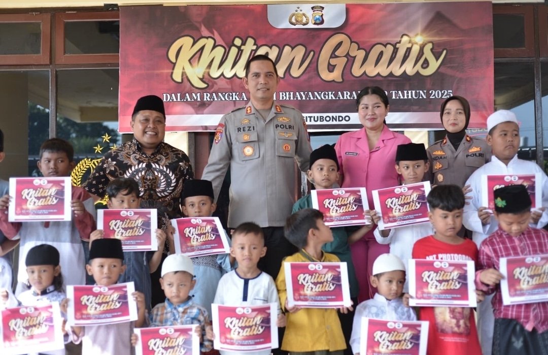 Khitan Gratis Polres Situbondo Untuk Masyarakat Sambut Hari Bhayangkara ke-79