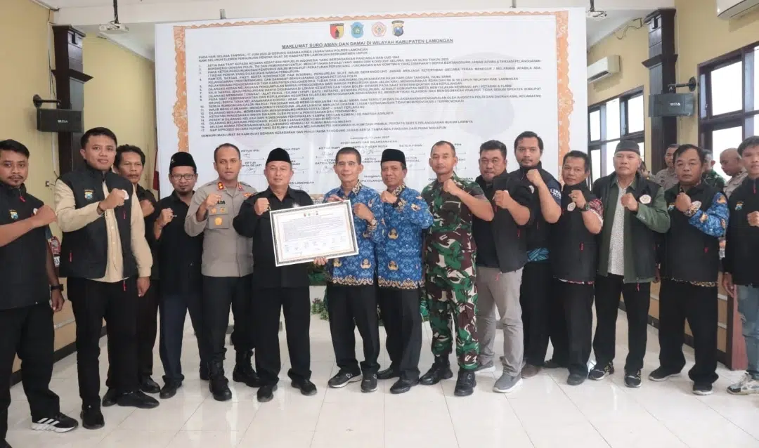 Polres Lamongan Libatkan Satgas Sentot Prawirodirjo 21 Perguruan Silat Berdamai Jaga Kamtibmas 1 Syuro