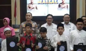 Antusias Puluhan Anak Ikut Khitan Massal Gratis Polres Pacitan di Hari Bhayangkara ke – 79