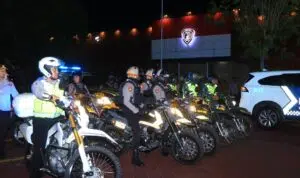 Amankan Malam 1 Suro, Polres Ngawi Gelar Patroli Skala Besar