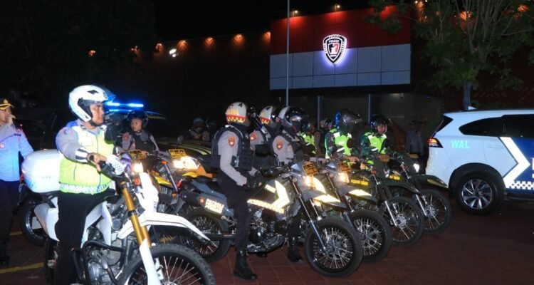 Amankan Malam 1 Suro, Polres Ngawi Gelar Patroli Skala Besar