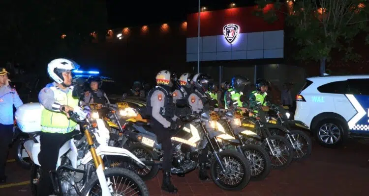 Amankan Malam 1 Suro, Polres Ngawi Gelar Patroli Skala Besar