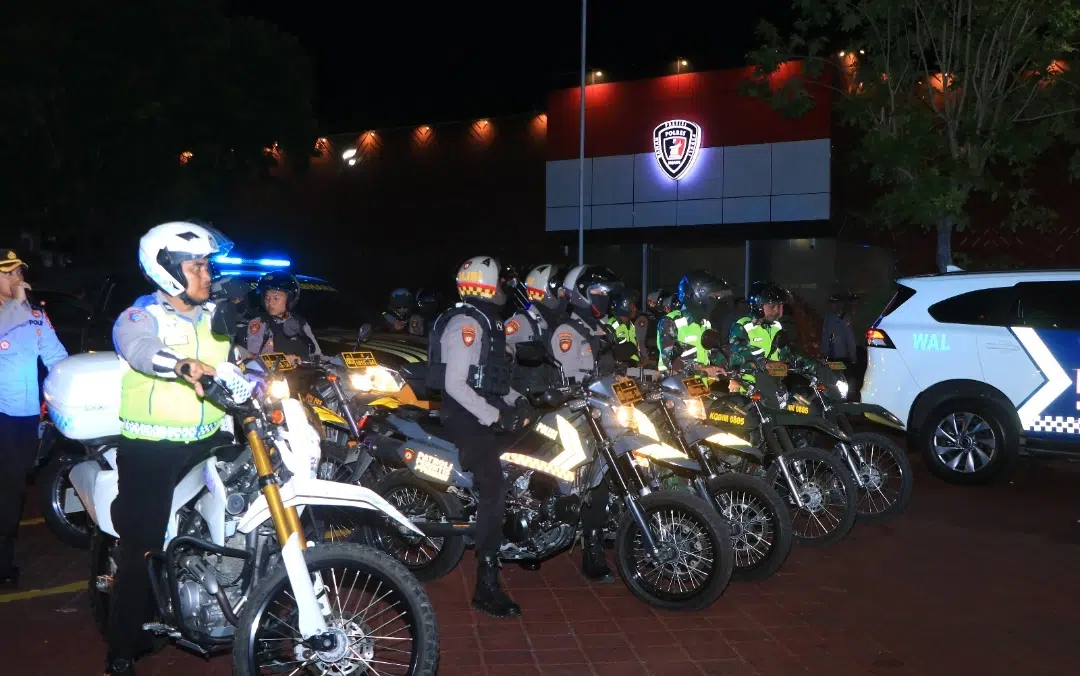 Amankan Malam 1 Suro, Polres Ngawi Gelar Patroli Skala Besar
