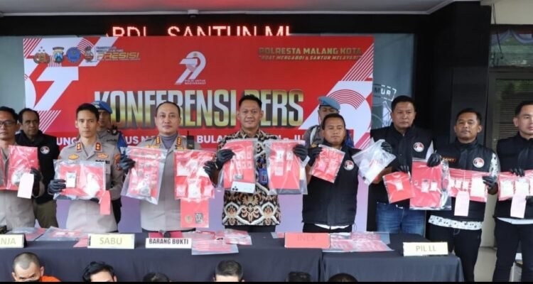Polresta Malang Kota Selamatkan 17 Ribu Jiwa dari Narkoba, 111 Kasus Berhasil Diungkap Dalam 6 Bulan