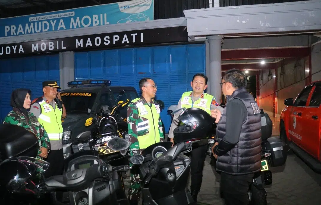 Patroli Bermotor Sinergitas TNI–Polri Amankan Malam 1 Suro di Kabupaten Magetan