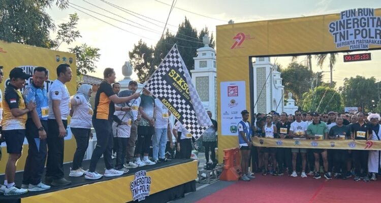Semarak Fun Run Wujud Sinergitas TNI-Polri Bersama Masyarakat Peringati Hari Bhayangkara ke-79 di Magetan