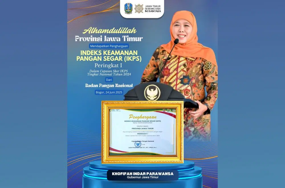Jatim Raih Peringkat Satu Nasional dalam Indeks Keamanan Pangan Segar 2024