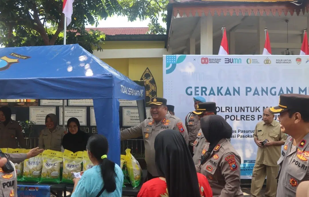 Polres Pasuruan Komitmen Gelar Gerakan Pangan Murah, Siapkan 2 Ton Beras untuk Warga Sukorejo dan Tosari