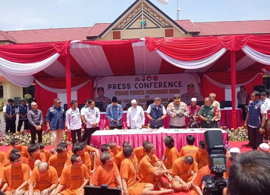 Polres Pasuruan Berhasil Bongkar Jaringan Kampung Narkoba dan TPPU Senilai Rp 3 Miliar