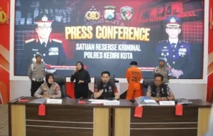Polres Kediri Kota Amankan Lima Tersangka Pengeroyokan 2 Diantaranya ABH