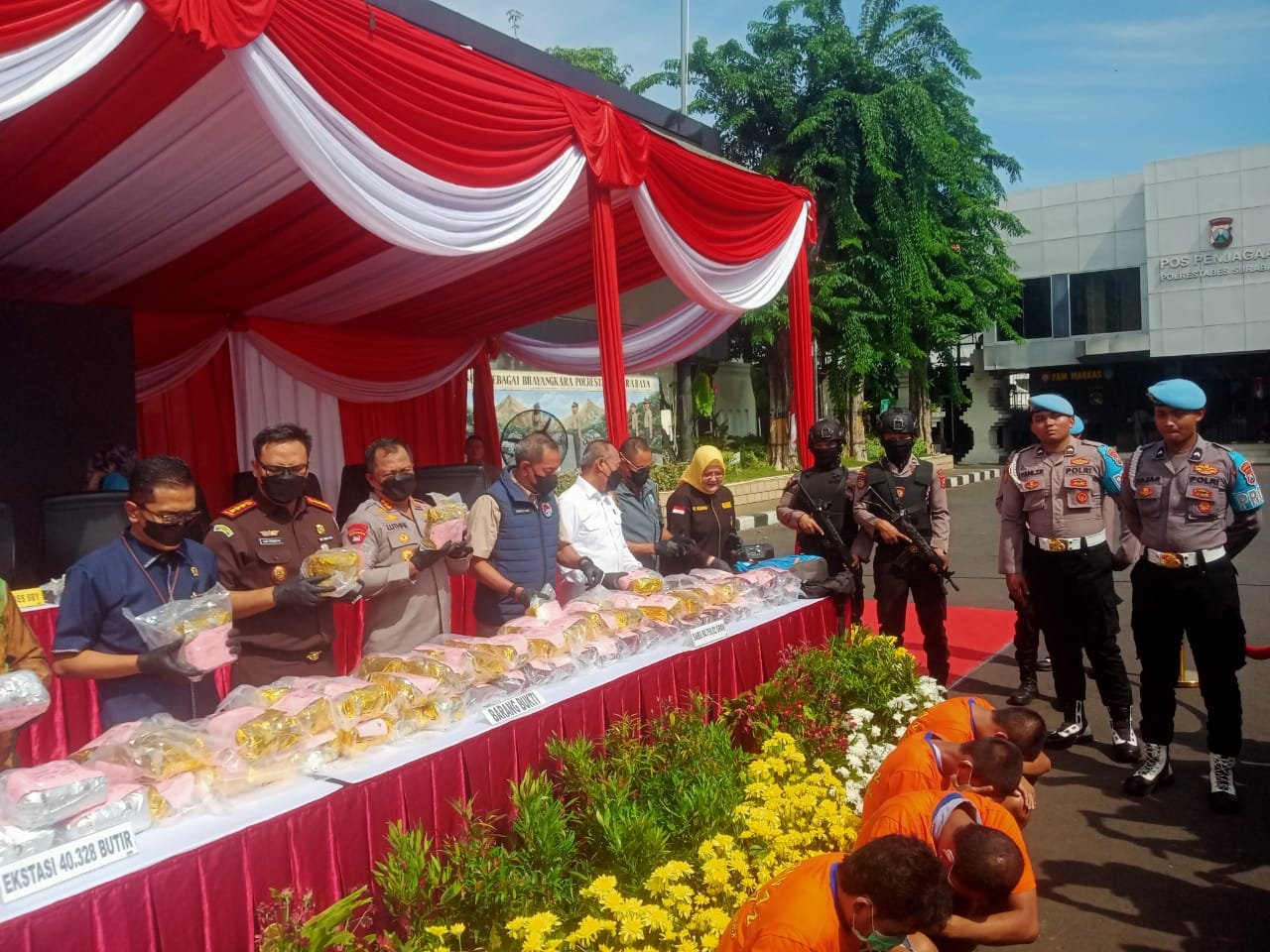 Polrestabes Surabaya Bongkar Dua Jaringan Narkoba Lintas Provinsi Senilai Rp127 Miliar