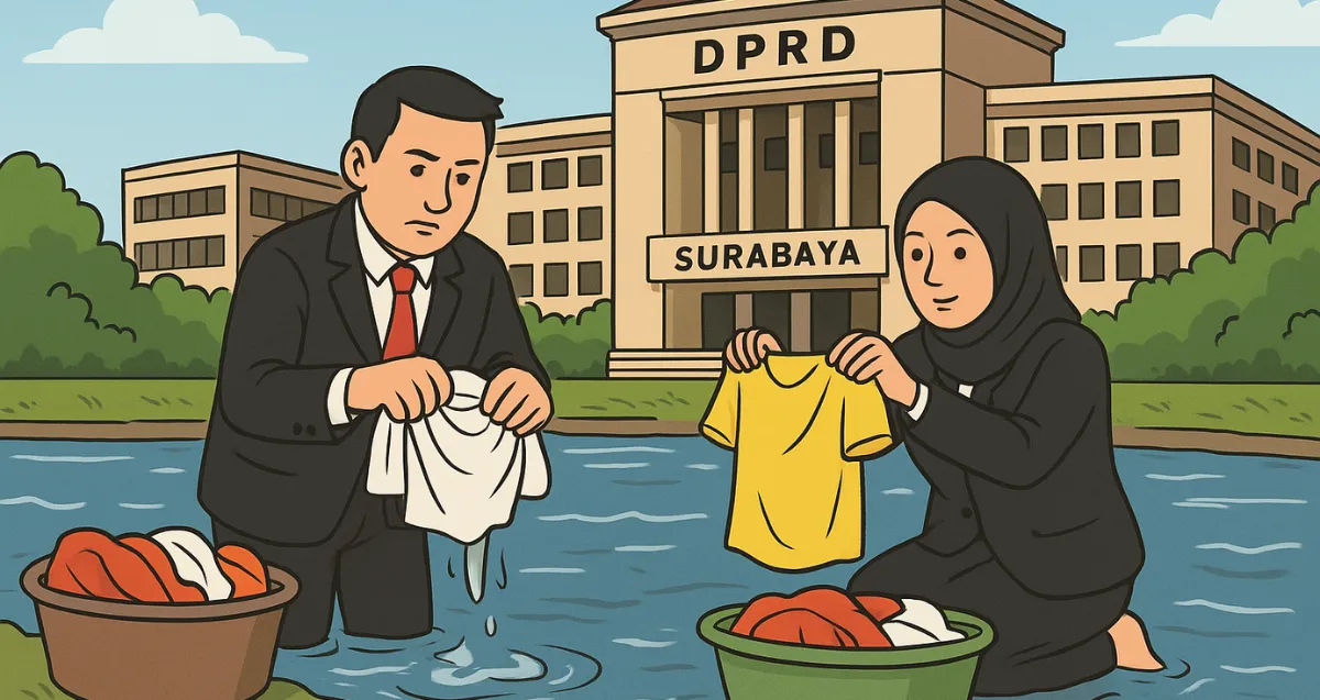 Laundry Rumah Pimpinan DPRD Surabaya Rp399 Juta: Baju Bersih, Logika Kusut 1 DPRD Surabaya