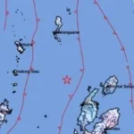 Gempa bumi barat laut Pulau Doi Maluku Utara