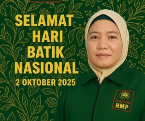 Ketua DPD HMP Surabaya Arnina Risnidar saat peringatan Hari Batik Nasional 2025.