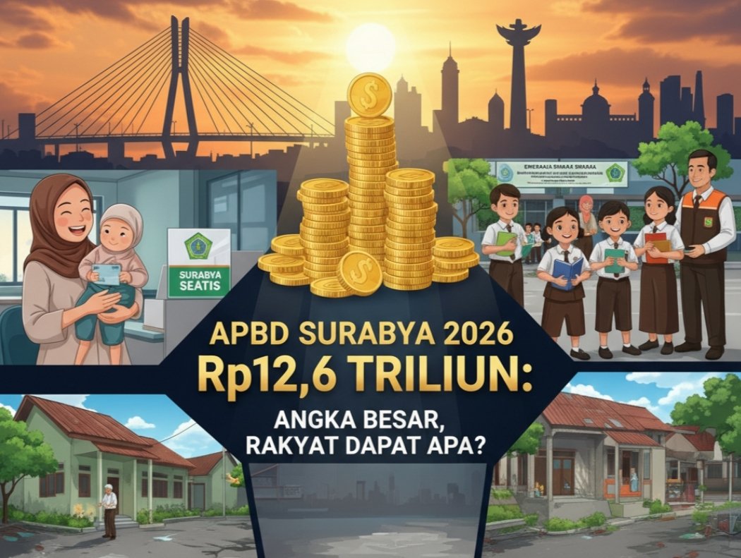 APBD Surabaya 2026 Rp12,6 Triliun: Angka Besar, Rakyat Dapat Apa? 1 APBD Surabaya 2026 Rp12,6 Triliun: Angka Besar, Rakyat Dapat Apa?
