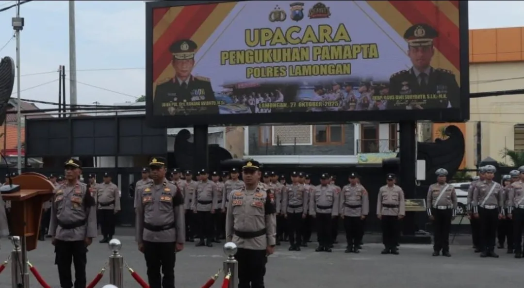 Polres Lamongan Kukuhkan Pamapta: Wujud Komitmen Polri Tingkatkan Pelayanan dan Kepercayaan Publik 1 Polres Lamongan Kukuhkan Pamapta: Wujud Komitmen Polri Tingkatkan Pelayanan dan Kepercayaan Publik