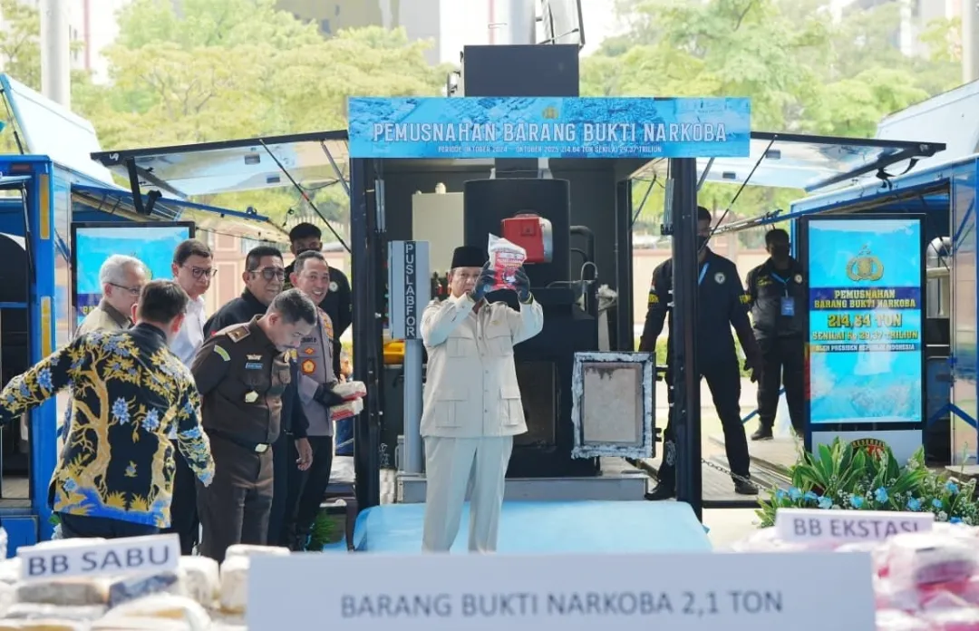 Prabowo Apresiasi Upaya Polri Cegah Peredaran Narkoba di RI