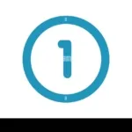 number one button vector image 2GDXT5J