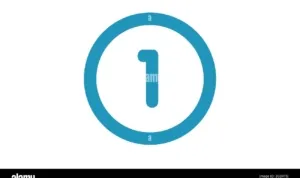 number one button vector image 2GDXT5J