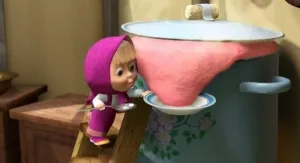 4 Makanan Lezat yang Dibuat Masha di Kartun Masha dan Beruang