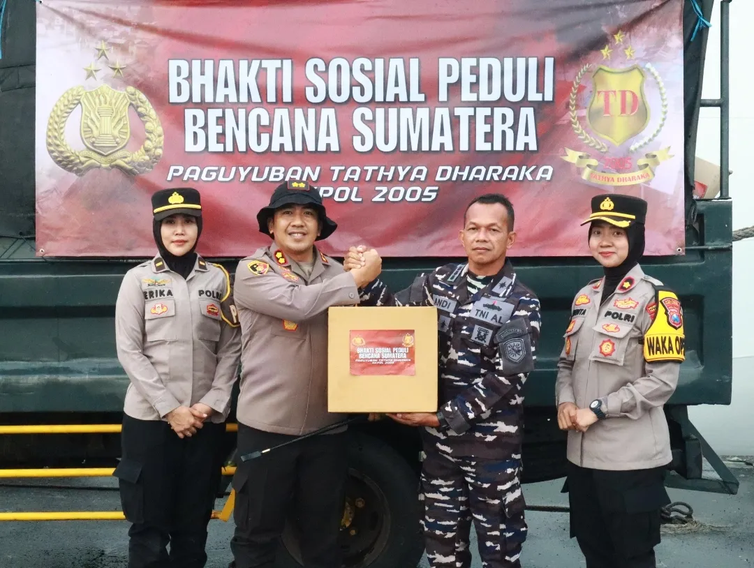 Peduli Bencana Sumatera, Paguyuban Tathya Dharaka Akpol 2005 Salurkan Ratusan Paket Sembako