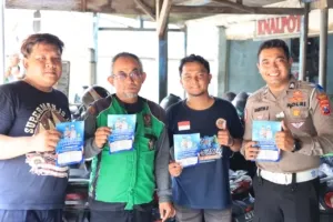 Satlantas Polres Gresik Ajak Komunitas Ojol Perkuat  Tertib Lalu Lintas di Operasi Zebra Semeru 2025