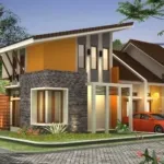 model rumah minimalis terbaru atap miring 2 lantai kondominium 1