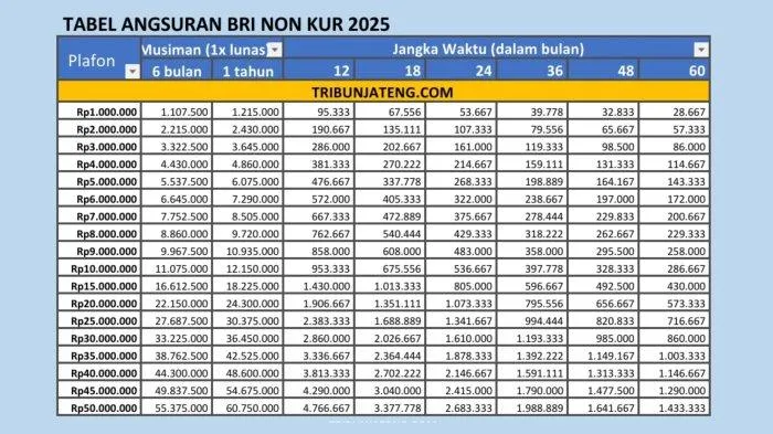 Simulasi Cicilan KUR BRI 2025: Pinjaman Mulai Rp1 Juta hingga Rp200 Juta β Info Hukum 1 Simulasi Cicilan KUR BRI 2025: Pinjaman Mulai Rp1 Juta hingga Rp200 Juta β Info Hukum