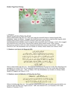 Dzikir Pagi dan Petang Bahasa Arab/Latin dengan Terjemahan