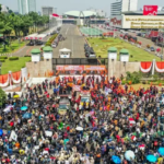 Aksi Demo Buruh di Jakarta