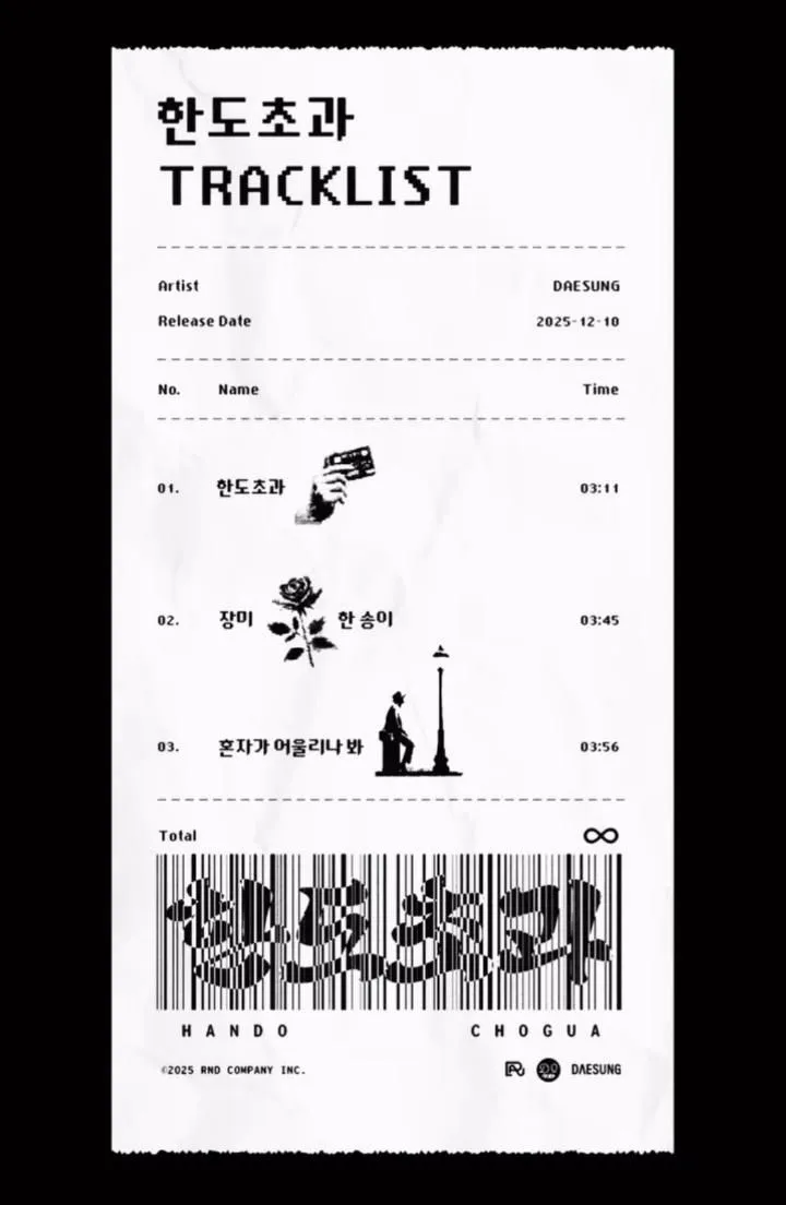 Daftar Lagu Single Digital HANDO CHOGUA - Daesung BIGBANG 1 Daftar Lagu Single Digital HANDO CHOGUA – Daesung BIGBANG