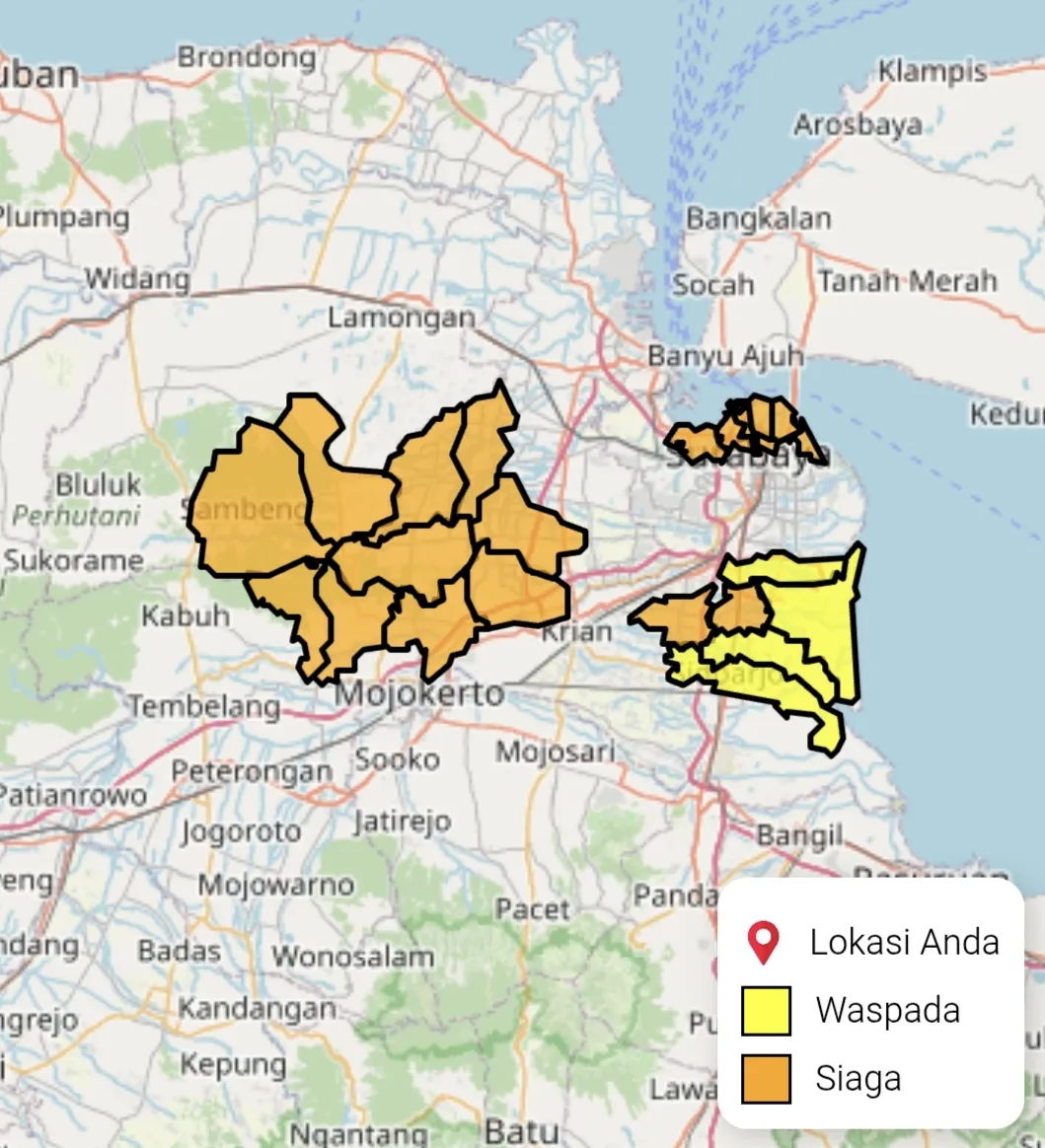 Nowcasting BMKG Tetapkan Status SIAGA Cuaca Ekstrem, Sejumlah Wilayah Surabaya Masuk Zona Risiko 1 Nowcasting BMKG Tetapkan Status SIAGA Cuaca Ekstrem, Sejumlah Wilayah Surabaya Masuk Zona Risiko