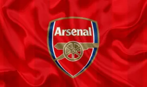 arsenal flag on red silk 8jyyntvf1mfue642