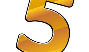 picture of number 5 golden