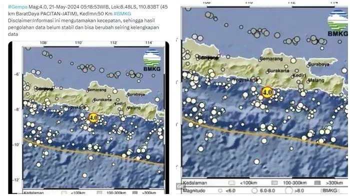 Gempa Bumi, Pacitan, Jawa Timur