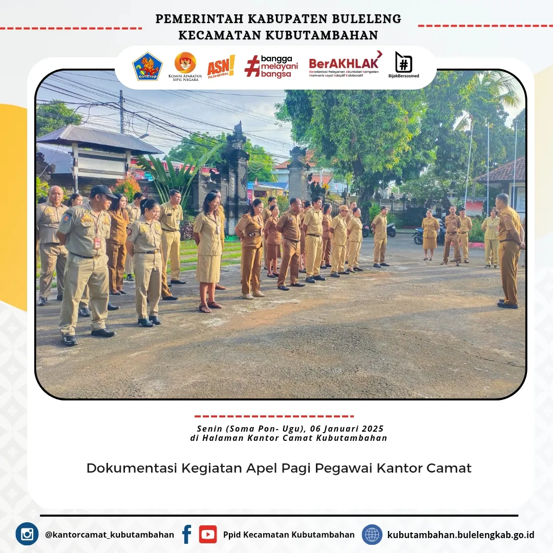 ASN BerAKHLAK, Kepemimpinan Camat Kubutambahan dalam Menjaga Integritas 1 ASN BerAKHLAK, Camat Kubutambahan