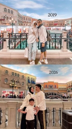 10 potret keluarga Citra Kirana jalan-jalan di Macau, happy!