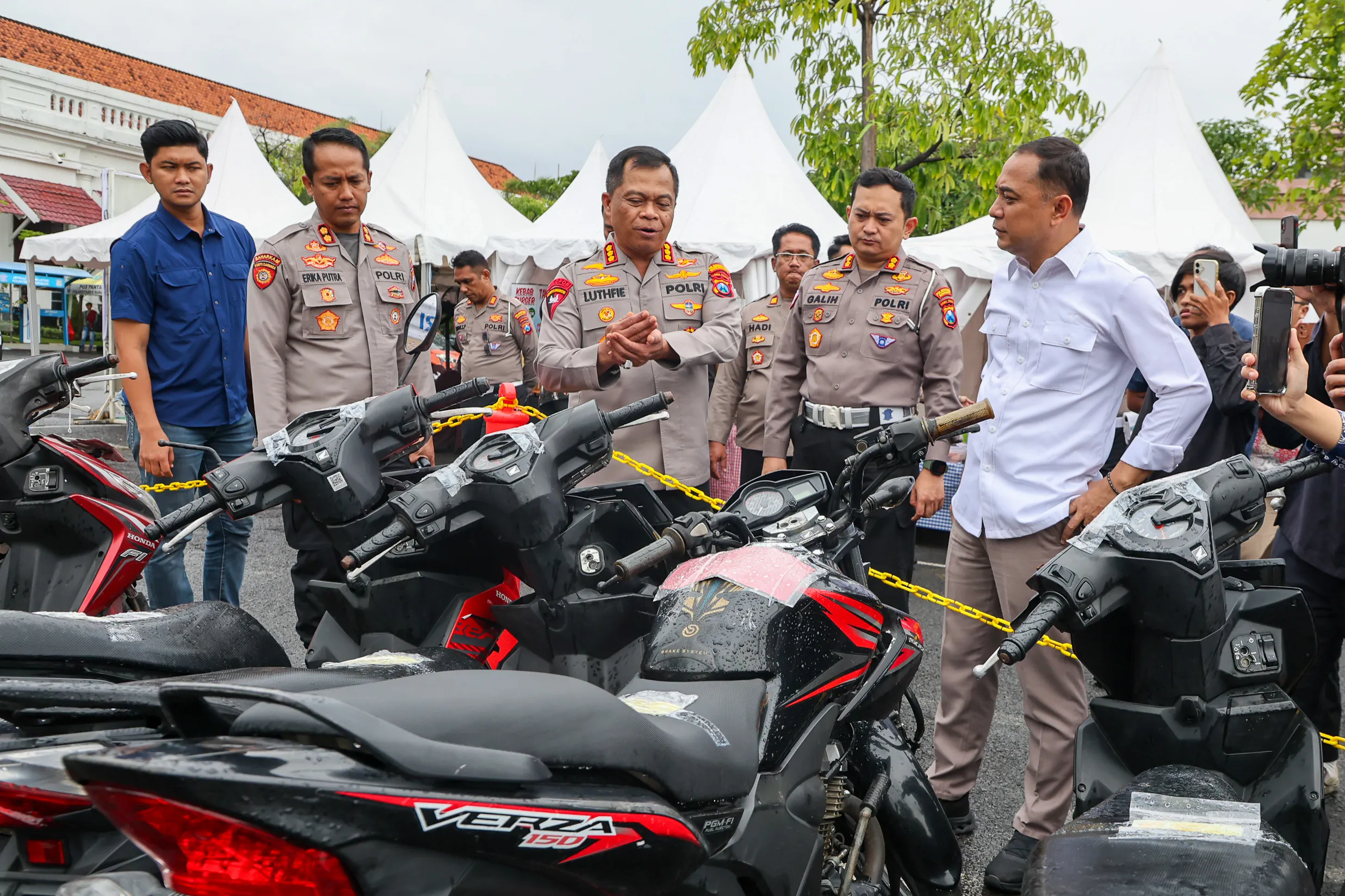 Ribuan Motor Curian Dikembalikan, Eri Cahyadi Apresiasi Kinerja Polisi