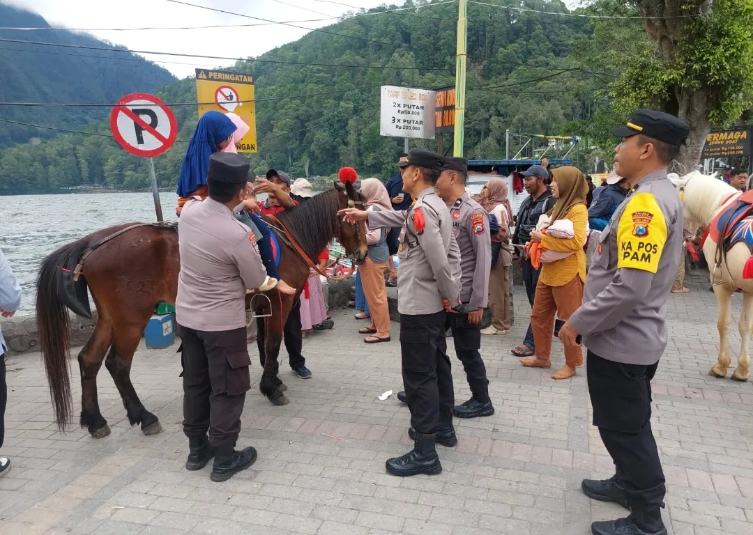 Libur Nataru Polres Magetan Tingkatkan Patroli di Wisata Telaga Sarangan