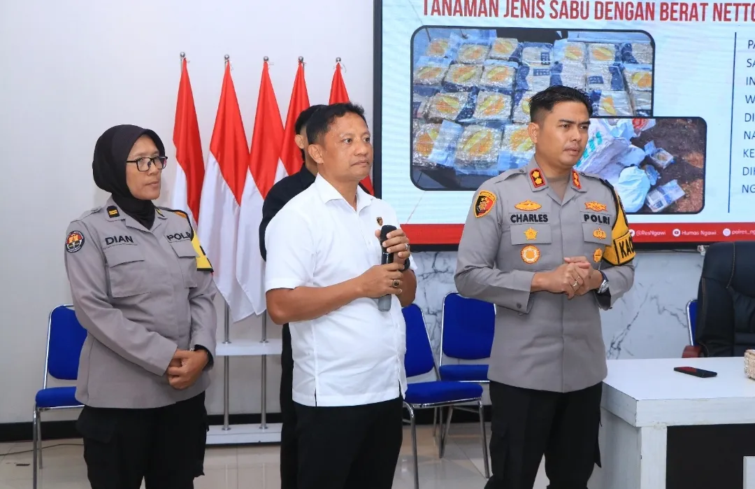 Polres Ngawi Gagalkan Peredaran Narkoba Jenis Sabu Senilai 3 Miliar