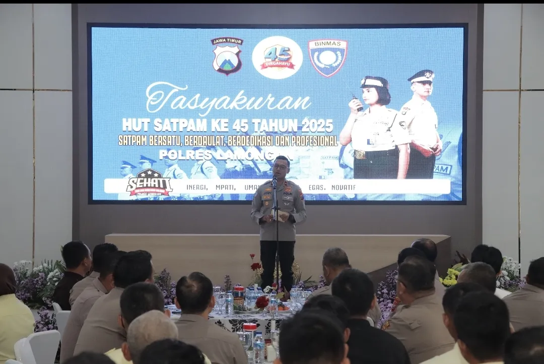 Pesan Kapolres Lamongan di Tasyakuran HUT Satpam ke-45