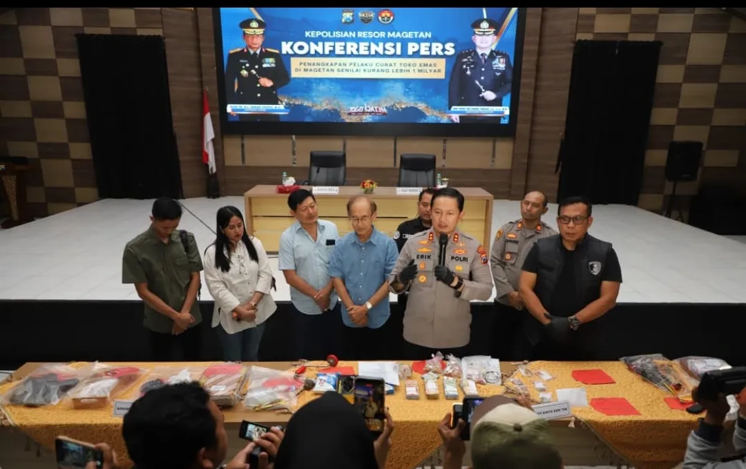 Polres Magetan Kembalikan Emas Senilai 1 Miliar, Pascatangkap 5 Tersangka Pembobol Tok