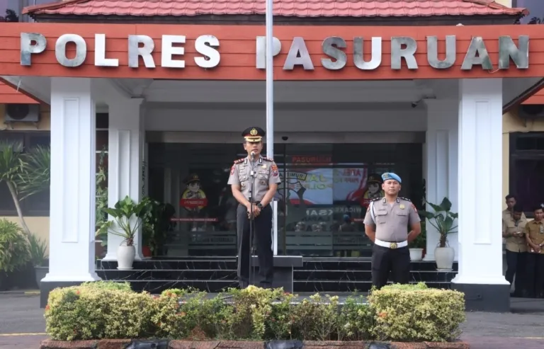 Pimpin Apel Perdana, Kapolres Pasuruan Ingatkan Anggota Tak Menyalahgunakan Wewenang dan Tetap Mengayomi