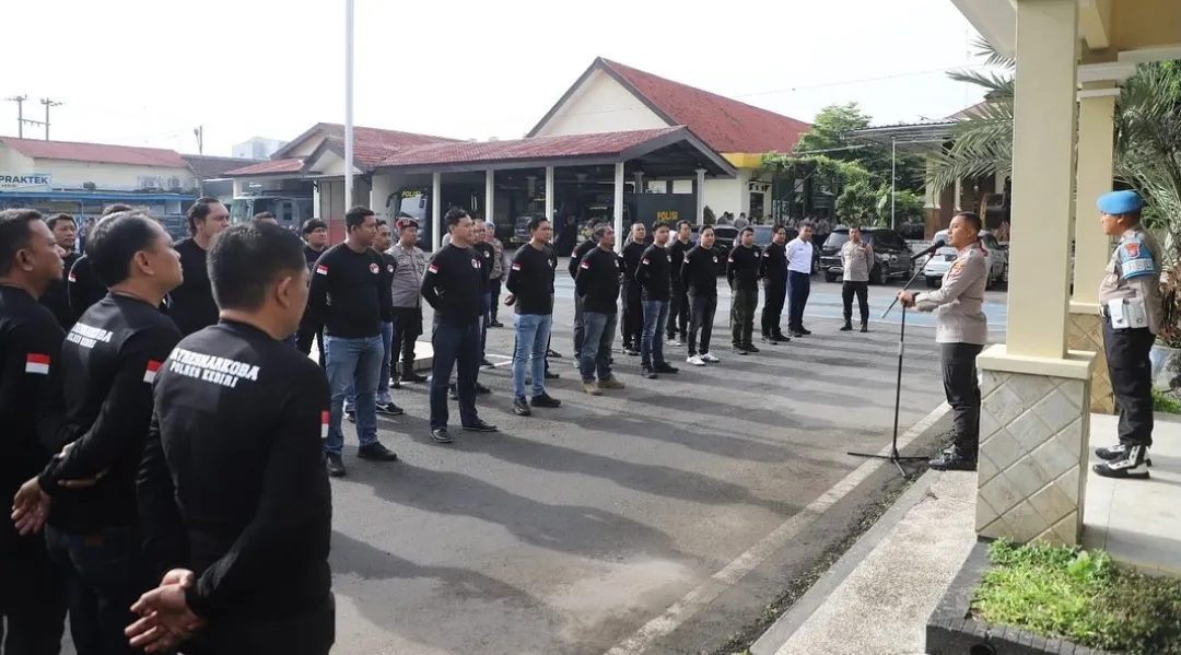 Pimpin Apel Khusus, Kapolres Kediri Tegaskan Komitmen Berantas Narkoba