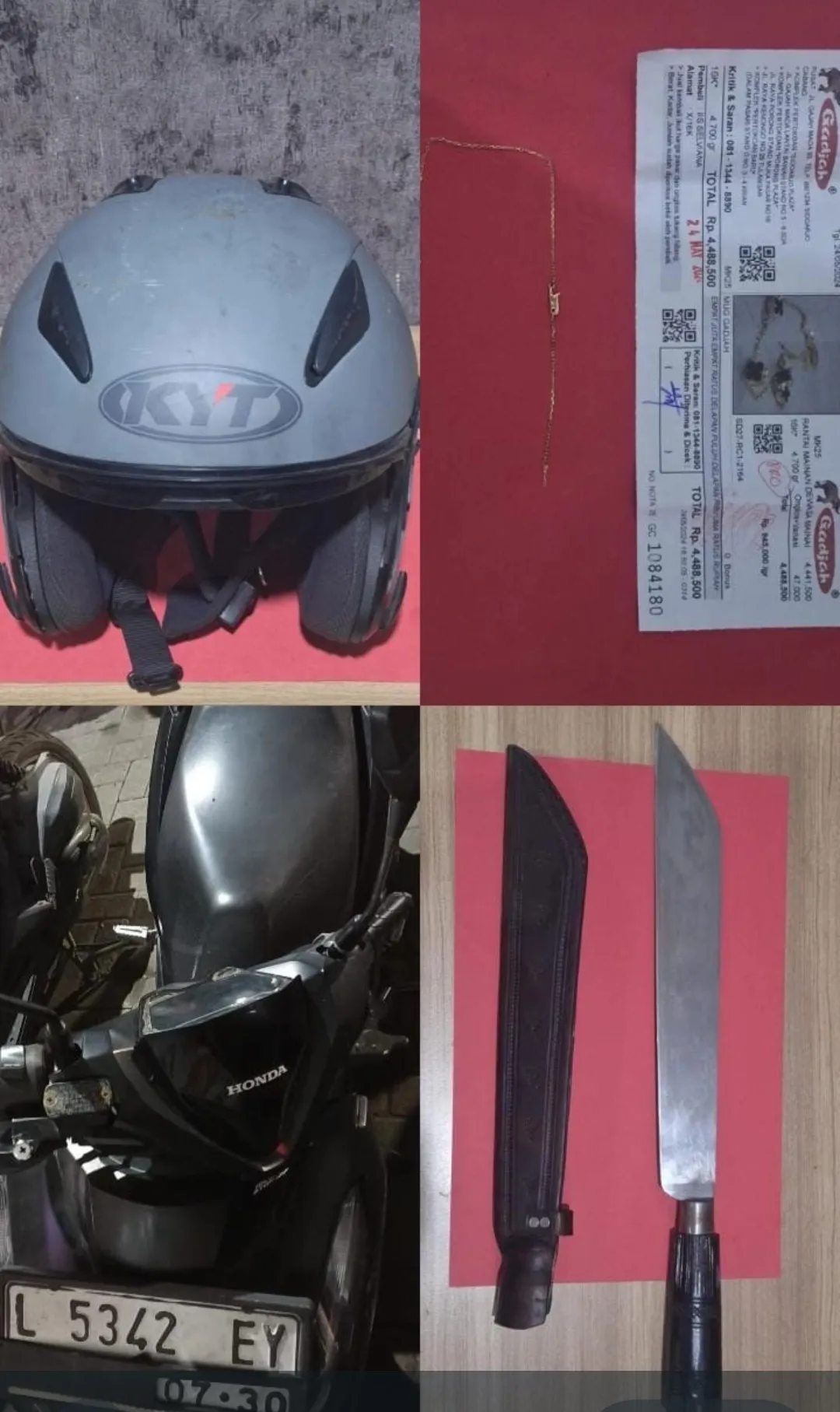 Polsek Asemrowo Amankan Dua Pelaku Jambret Kalung Yang Beraksi di Jalan Tanjungsari Surabaya.