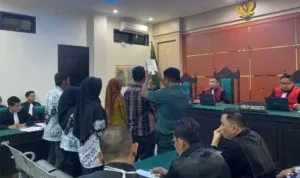 Sidang lanjutan Supriyani di Pengadilan Negeri atau PN Andoolo